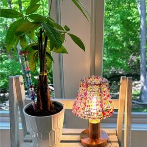 Colorful handmade Beaded Table Lamp